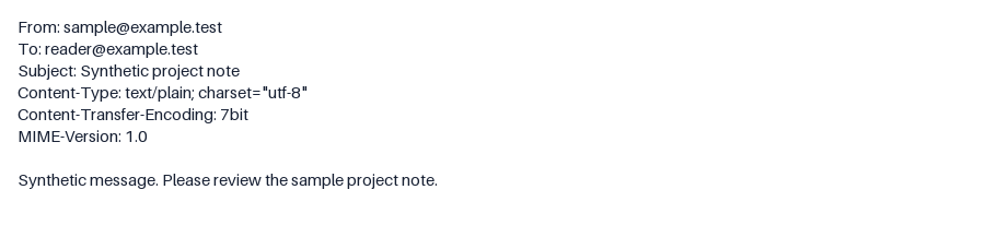 Synthetic input for email-to-pdf