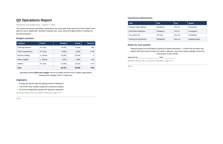 Actual generated output for pdf-to-html; see caption for view details