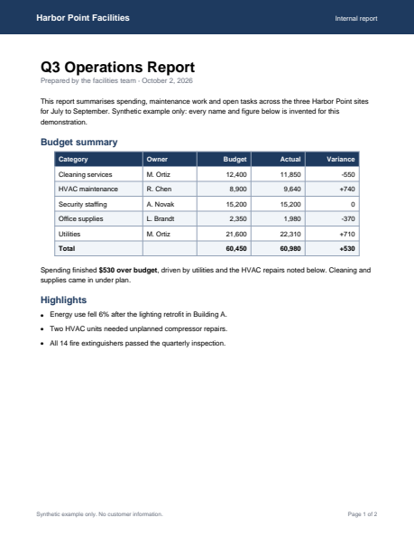 Actual generated output for split-pdf; see caption for view details